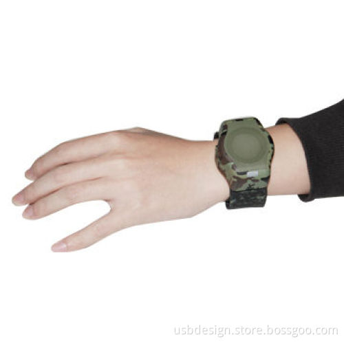 Smart wearable easy carry Bluetooth wrist speakers, made of ABS and silicone